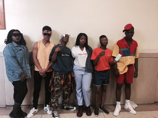 This was the 90's scene styled and designed by Me. This picture basically is the final turnout and look that the models had for the 90's decade, I tried my best to try and mimic the fashion of the 90's and apply that to the models.